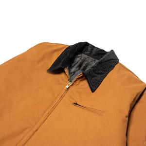 Veste de travail personnalisée pour homme, bleu marine, légère, avec logo brodé, vente en gros, en toile de coton - Product Image 4