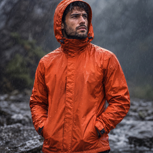 High Quality <b>Lightweight</b> Polyester <b>Rain</b> Coat Windproof and Waterproof <b>Jacket</b> for <b>Men</b> Women for Hiking Travel for Adults - Product Image 6