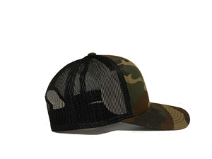 Casquette Trucker Camouflage Vierge en Gros, 6 Panneaux, Haute Qualité, avec Maille, Profil Moyen, Structurée, pour Hommes, Fabriquée au Vietnam - Product Image 2