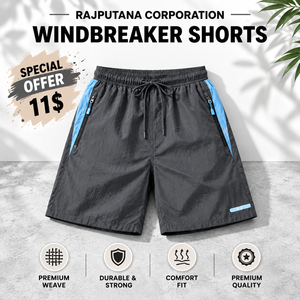 <b>Mne</b> Quick Dry Windbreaker Shorts Loose Fit Running Mid Drawstring Waist Shorts Casual 100% Nylon Polyester Hiking Outdoor Shorts - Product Image 1