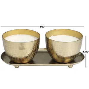 Fabricant OEM/ODM de bougeoirs décoratifs dorés pour collections internationales de produits de décoration intérieure pour Noël et événements religieux - Product Image 3