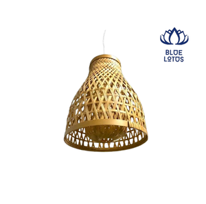 Lampe suspendue carrée/ovale en fer Blue Lotus, E26 LED, commande vocale, or, pour salon - Product Image 1