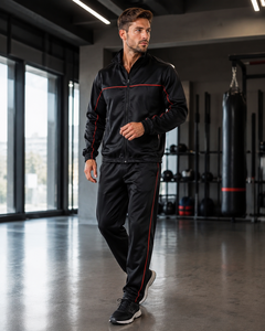 Conjunto Deportivo Personalizado para Hombre, Traje para Correr, Trotar, Gimnasio, Entrenamiento, Chaqueta con Cierre, Pantalones Deportivos, Ropa Deportiva para el Mercado Estadounidense, Comprador OEM - Product Image 5