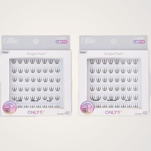 ขนตาปลอมแบบแผง Ollio Olrio ไม่ต้องใช้กาว แพ็คเดี่ยว PLUS แบบใส แบบสั้น 2 แบบ 1 ตัวเลือก - Product Image 5
