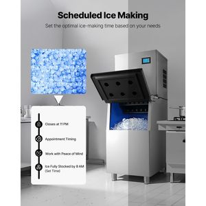 Macchina per il Ghiaccio Commerciale con Pulizia Automatica 360LBS/24H e Contenitore di Stoccaggio Grande da 250LBS - Product Image 6