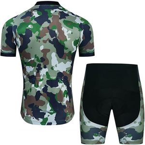 Ensemble de maillot de cyclisme camouflage à manches courtes pour homme, kit sportif respirant en polyester, vêtements de cyclisme - Product Image 2