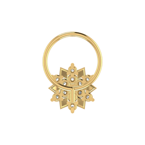 AJRETAIL 14K Gold Women's Classic Round Brilliant Cut Stellar Radiance Nose Pin Fine Piercing Jewelry - Product Image 5
