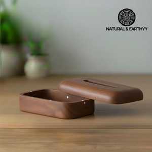 Boîte à mouchoirs artisanale en bois d'acacia vintage, écologique, durable, portable, multi-usage, pour la décoration de la maison et du bureau - Product Image 3
