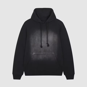 Sudadera con Capucha Verde Lavado Personalizada para Hombre, Ajuste Relajado, con Cordón, Bolsillo Canguro, Estilo Vintage Casual - Product Image 3