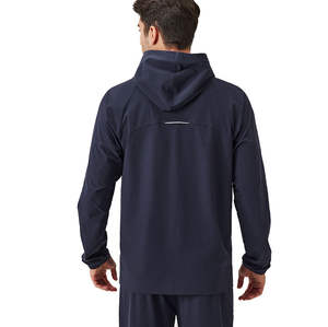 Chaqueta con capucha y cremallera para hombre, informal, térmica, cortavientos deportivo para gimnasio y senderismo, de color liso, estilo oversize, teñido liso, para otoño - Product Image 6