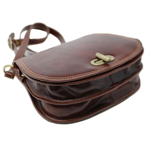 Fermetures à glissière de style blanc Couleur personnalisée Mode dames de fabrication italienne Sacs à main arrondis en cuir PU véritable - Product Image 3