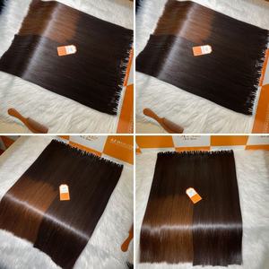 Extensiones de Cabello Humano de Alta Calidad con Puntas Marrones, Cabello Vietnamita Virgen Liso, Longitud Completa de 8'' a 32'', Proveedor Mayorista - Product Image 5