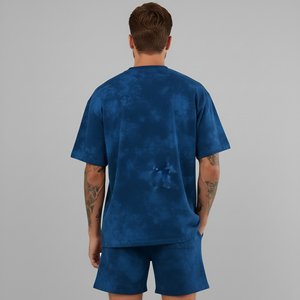 Ensemble homme 2 pièces été, style décontracté, logo brodé personnalisé OEM/ODM, effet tie-dye, écologique et respirant. - Product Image 4