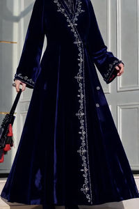 Turbante de Lujo Bordado para Mujer, Adornado a Mano con Cuentas, Largo hasta el Suelo, Ajuste Holgado, Estilo Tradicional para Fiestas, Materiales Reciclados, Protección Solar - Product Image 2