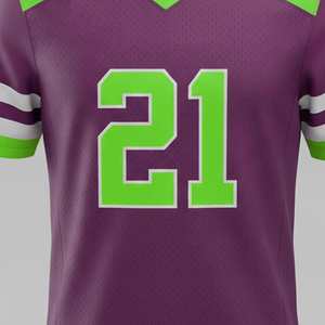 Custom American Football Jersey Shirts Printed Quick Dry Breathable Sport Mesh Boxy Oversized T-shirt Short Plus Size 100% - Product Image 5