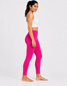 Pantalones de Yoga para Mujer, Transpirables, Deportivos, Color Fucsia, Tela Premium, Cintura Alta, Ajuste Elástico, Diseño Levanta Glúteos, Tejido Suave - Product Image 6