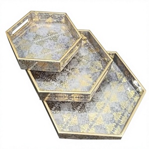 ถาดเสิร์ฟไม้ MDF พรีเมียมแบบดั้งเดิม ผลิตด้วยมือ สำหรับใช้ในบ้าน โรงแรม ร้านอาหาร - ของตกแต่งโต๊ะอาหาร - Product Image 2