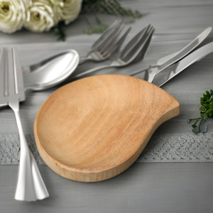 Bandeja de Madera Maciza Hecha a Mano con Forma de Riñón, Moderna y Minimalista, de Madera de Acacia Natural para Servir Aperitivos, Frutos Secos, Joyas o - Product Image 3