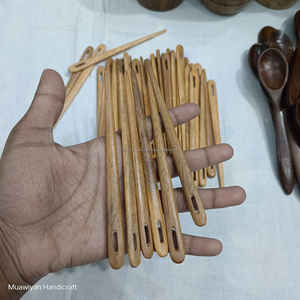 Aguja de Madera Hecha a Mano de Calidad Superior 100% para Coser, Tejer, Bordar y Trabajos de Aguja, Agujas Duraderas y Portátiles para Tejer - Product Image 4