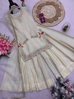 Robe de soirée élégante en soie de luxe pour l'Aïd Ramadan, broderie Zari et travail de miroir, style indien et pakistanais, pour mariage et fête, inspirée de Bollywood