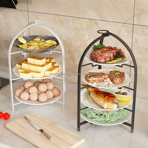 Soporte para pasteles, estante de exhibición de pasteles de Metal multicapa, bandeja de exhibición para cupcakes, juego de bandeja para postres y aperitivos, fiesta de boda - Product Image 4