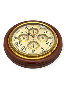 Horloge murale en laiton vintage – Style antique, décoration de luxe, horloge classique - Product Image 2