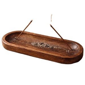 Porte-encens en bois de santal fait main avec récupérateur de cendres – Support durable en bois pour Agarbatti, idéal pour la maison, le bureau, la méditation, le yoga et l'aromathérapie - Product Image 4