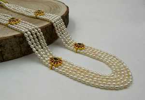 Multi Strand Freshwater <b>Pearl</b> Necklace Layered <b>Pearl</b> Choker Bridal Statement Jewelry <b>Set</b> Custom Wholesale B2B Supply - Product Image 2