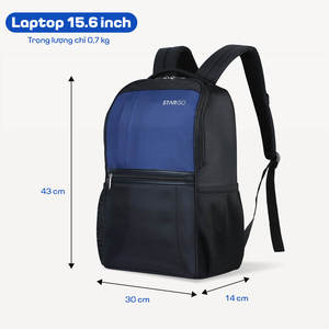 Stargo Lightweight Polyester Water Resistant <b>Laptop</b> <b>Backpack</b> 15.6 Inch Unisex Minimalist Design Zipper Closure Soft Handle 24L - Product Image 2