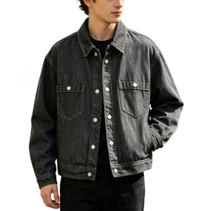 Chaqueta de Mezclilla de Algodón para Hombre al por Mayor con Cierre de Botones para Marcas de Ropa Estadounidenses, Personalizada OEM, Directo de Fábrica - Product Image 1