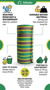 Rollo de Tela Tejida a Rayas de Nailon 100% Laminado con PVC Antibacteriano y Ecológico, Material Textil Duradero para Compras Reutilizables - Product Image 6