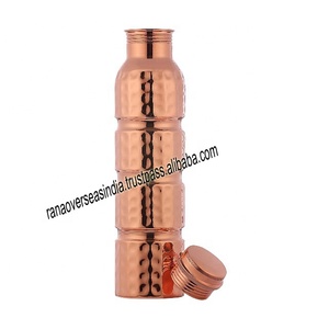 ขวดน้ำทองแดงแท้ ดีไซน์ลายตอก  ฝาปิดปลอดสาร BPA ดื่มได้ทันที เหมาะสำหรับเดินทาง ออฟฟิศ ยิม เดินป่า กิจกรรมกลางแจ้ง รับผลิตตามแบบ - Product Image 3
