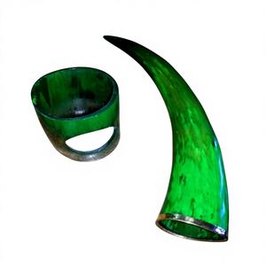 Jarras de Cerveza Vikingas de Cuerno Pulido Multicolor de Calidad Superior, Estilo Vintage, Pared Gruesa, para Hoteles y Restaurantes - Product Image 4