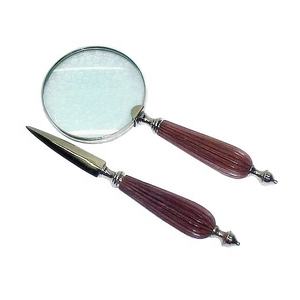 2025 Antique Bronze LED loupe oeil haute qualité laiton bois fabriqué à la main indien lecture Vintage Design en gros nouveau - Product Image 5