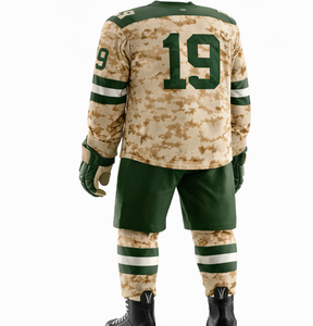 Uniforme de Hockey sobre Hielo Personalizado para Hombre, Jersey Sublimado con Camuflaje, Manga Larga, Absorbe la Humedad, para Todas las Temporadas, Talla Adulto - Product Image 2