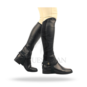Horse Riding Leather Half Chaps Customized Equestrian Premium Leather Chaps for Training Riding and Competition Use - Product Image 3