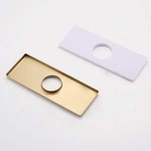 Rubinetto da Bagno Monocomando in Acciaio Inossidabile con Piastra di Copertura e Gruppo Scarico per Lavabo - Product Image 4