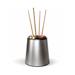 Argmac Flute PU Leather Stainless Steel Brushed Metal For Home Luxury Premium <b>Cue</b> Stand Design for <b>Pool</b> & Snooker Tables - Product Image 2