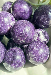 Natural Lepidolite Polished <b>Crystal</b> <b>Sphere</b> Healing Stone - Product Image 6