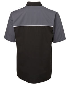 Summer Breathable Knitted 160g Polyester/Cotton Satin Solid Casual Anti-Wrinkle Single Button Turn-<b>down</b> Collar Full Men's Shirt - Product Image 6