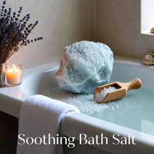 Sal de Baño Rosa del Himalaya Natural y Ecológica, Tallada a Mano con Aceite de Vainilla y Almendras para Hidratar la Piel y Disfrutar de una Noche de Relajación - Product Image 2