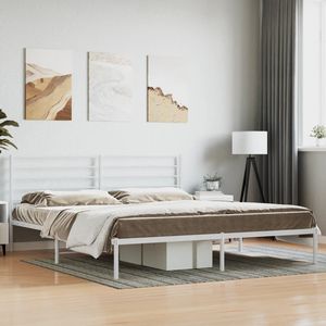 Base de Cama Doble de Acero Blanco, Rectangular, Metálica - Product Image 1