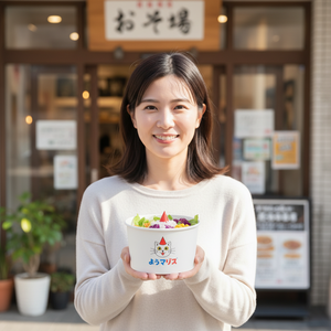 Bols en papier ronds écologiques avec couvercles imprimés personnalisés pour aliments chauds/froids, biscuits, revêtement PET - Product Image 5