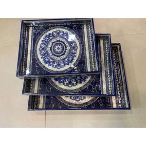 ถาดเสิร์ฟพิมพ์ลาย MDF คุณภาพสูง รุ่น 8 ถาดเสิร์ฟอาหารและเครื่องดื่มตกแต่งอย่างมีสไตล์ สำหรับเสิร์ฟชา กาแฟ และค็อกเทล - Product Image 1