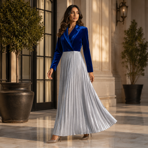 Vestido Abaya de Terciopelo de Lujo con Cintura Natural Recta para Mujer, Ropa Modesta para Fiesta |   Proveedor mayorista de vestidos de noche de manga larga en India - Product Image 1