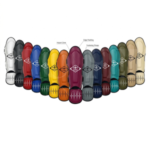 Protège-tibias de Muay Thai robustes pour adultes et enfants, équipement d'entraînement de MMA et de kickboxing, protections d'arts martiaux - Product Image 1