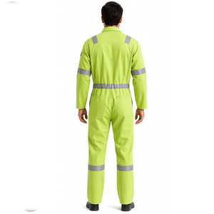 Combinaison de travail haute visibilité pour hommes, classe 3, avec logo personnalisé, imperméable, thermique, en coton, pour l'industrie, l'exploitation minière et la construction - Product Image 4