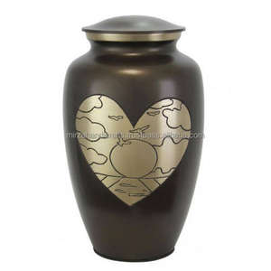 Urne de crémation classique de luxe pour adultes Style américain Momentum Life pour cendres humaines Étain avec finition dorée et noire - Product Image 2