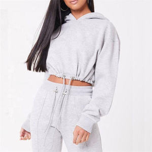 ladies crop hoodies fleece winter casual wear women cropped hoodies soft cotton streetwear style ladies crop hoodies - Product Image 6