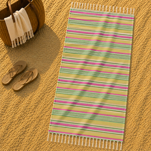 Wholesale in India Customized Logo Quick Dry Turkish <b>Hammam</b> Striped <b>Towel</b> Super Absorbent Cotton Multi-Purpose with Cheap Price. - Product Image 1